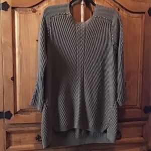 Olive Studded Sweater 1X